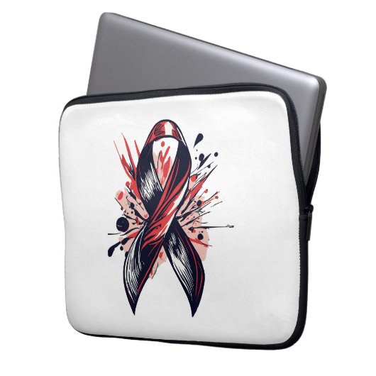 Krebsunterstützung Laptopschutzhülle (Vorderseite Links)