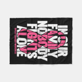 Krebsunterstützung Pink Familienbrustkrebs-Bewusst Fleecedecke (Vorderseite (Horizontal))