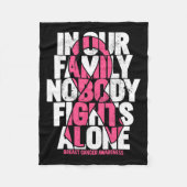 Krebsunterstützung Pink Familienbrustkrebs-Bewusst Fleecedecke (Vorderseite)
