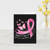Krebsunterstützung Squad Awareness Pink Ribbon But Karte (Gelbe Blume)
