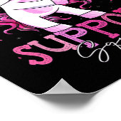 Krebsunterstützung Squad Shirt Brustkrebs Bewussts Poster (Ecke)