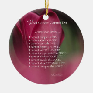 Krebsunterstützung, Was Krebs nicht kann, Blumen Keramik Ornament