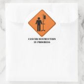Krebsvernichtung auf dem Laufenden Runder Aufkleber (Tasche)