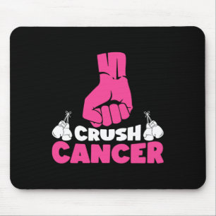 Krebsvorsorge für Crush Cancer Boxing Pink Ribbon Mousepad