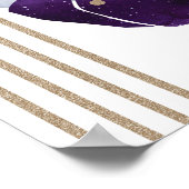 Krebsweibliche Lila Zodiaka-Gestaltung Poster (Ecke)