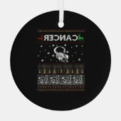 Krebsweihnachtscreme Ornament Aus Glas (Rückseite)