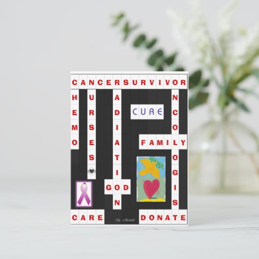 Krebswort Postkarte (Stehend Vorderseite)