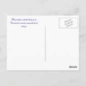 Krebswort Postkarte (Rückseite)