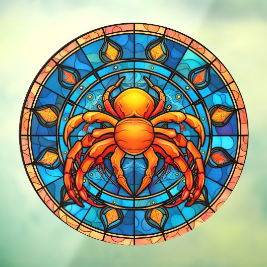 Krebszeichen der in Zodiac gefärbten Imitate Fensteraufkleber (Blatt 3)