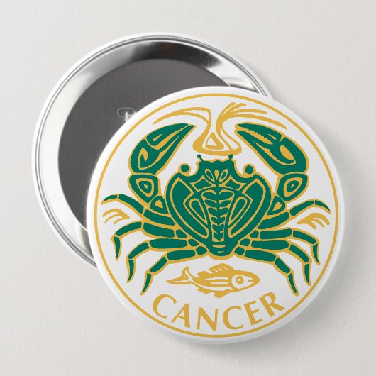Krebszeichen des Zodiaks Button (Vorne & Hinten)
