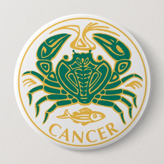 Krebszeichen des Zodiaks Button (Vorderseite)