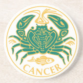 Krebszeichen des Zodiaks Getränkeuntersetzer (Vorne)