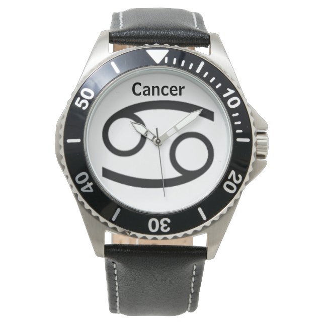 Krebszeichen des Zodiaks. Mens Uhren. Armbanduhr (Vorderseite)
