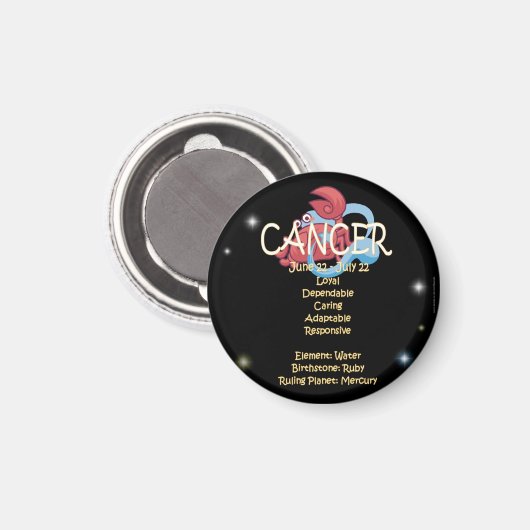 Krebszelle Magnet (Vorderseite/Rückseite)