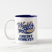 Kredit-Analytiker-Geschenk (Welten am besten) Zweifarbige Tasse (Links)