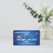 Kredit | Debitkarte | Computerhardware Visitenkarte (Stehend Vorderseite)