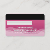Kredit | Debitkarte | Pink Wave Visitenkarte (Rückseite)