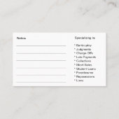 Kredit-Reparatur, die Visitenkarte-Schablone berät Visitenkarte (Rückseite)