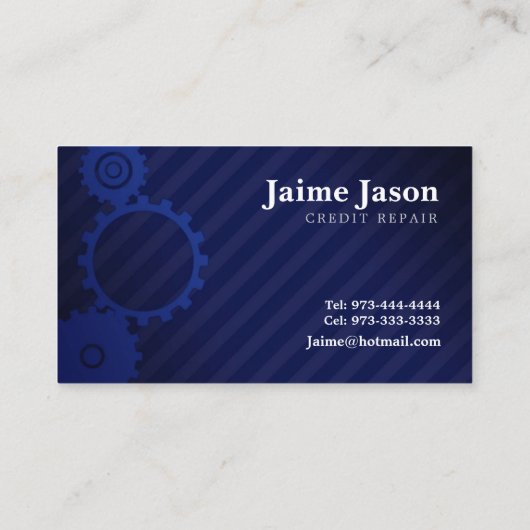Kredit-Reparatur-Visitenkarten Visitenkarte (Rückseite)