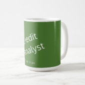 "KREDITANALYST" KAFFEETASSE (VorderseiteRechts)