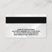 Kreditkarte | Abstrakter Hintergrund mit weißer Ge Visitenkarte (Rückseite)