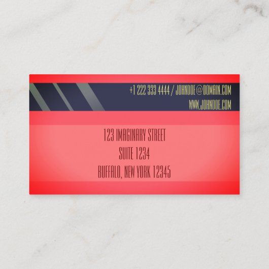 "Kreditkarte-Art-Visitenkarte No.16 " Visitenkarte (Rückseite)