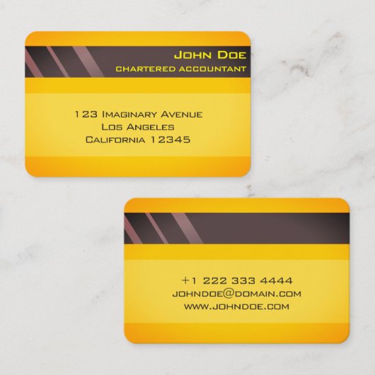 "Kreditkarte-Art-Visitenkarte No.3 " Visitenkarte (Vorne/Hinten)