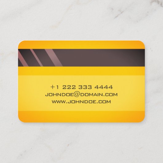 "Kreditkarte-Art-Visitenkarte No.3 " Visitenkarte (Rückseite)