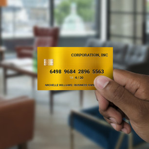 Kreditkarte Brillantes Gold Visitenkarte