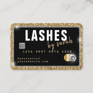 Kreditkarte Business Card Design für Lashes Visitenkarte