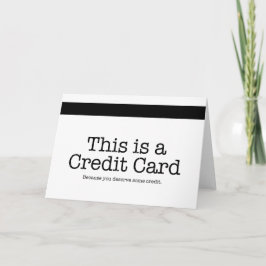 Kreditkarte Dankeskarte
