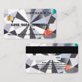 Kreditkarte | Diamant Hintergrund Visitenkarte (Vorne/Hinten)