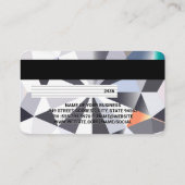 Kreditkarte | Diamant Hintergrund Visitenkarte (Rückseite)