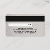 Kreditkarte | Diamantstahl Visitenkarte (Rückseite)