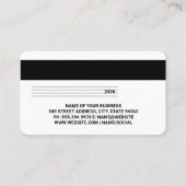 Kreditkarte | Digitaler Lila Orangenhintergrund Visitenkarte (Rückseite)