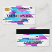 Kreditkarte | Dreiecke Abstrakt Visitenkarte (Vorne/Hinten)