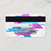 Kreditkarte | Dreiecke Abstrakt Visitenkarte (Rückseite)