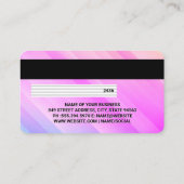 Kreditkarte | Farbenfrohe Pastelle Visitenkarte (Rückseite)