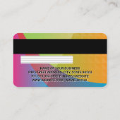 Kreditkarte | Farbiger Abstrakter Hintergrund Visitenkarte (Rückseite)