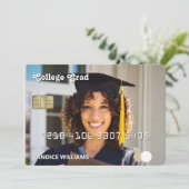 Kreditkarte Foto Abschluss Ankündigung (Stehend Vorderseite)