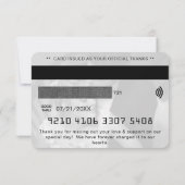 Kreditkarte Foto Hochzeit Vielen Dank Karte (Rückseite)