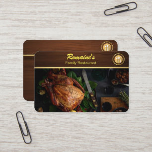 Kreditkarte für Familienrestaurant Visitenkarte