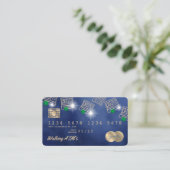 Kreditkarte Geldautomat Visitenkarte (Stehend Vorderseite)