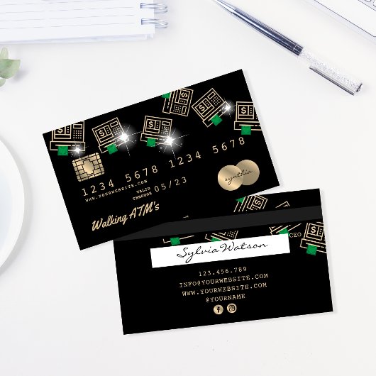 Kreditkarte Geldautomat Visitenkarte