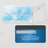 Kreditkarte | Geometric Blue Abstrakt Visitenkarte (Vorne/Hinten)