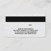 Kreditkarte | Geometrischer weißer Tile Visitenkarte (Rückseite)