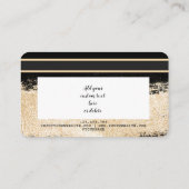 Kreditkarte Gold Brush Danke Visitenkarte (Rückseite)