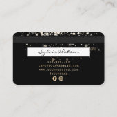 Kreditkarte Gold Confetti Visitenkarte (Rückseite)