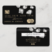 Kreditkarte Gold Diamonds Social Media Visitenkarte (Vorne/Hinten)