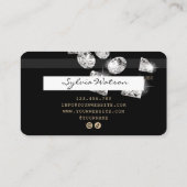 Kreditkarte Gold Diamonds Social Media Visitenkarte (Rückseite)